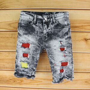 California Republic Cut Off Jean Shorts Boys Sz 14 Black Cotton Blend Distressed